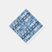 Sashiko wit en blauw servet (Hoek)