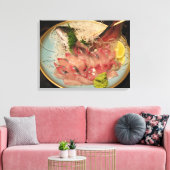 Sashimi 刺身 canvas afdruk (Insitu (Woonkamer))