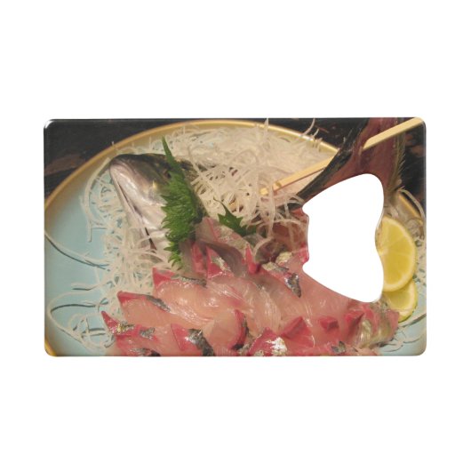 Sashimi 刺身 creditkaart flessenopener (Voorkant (Horizontaal))