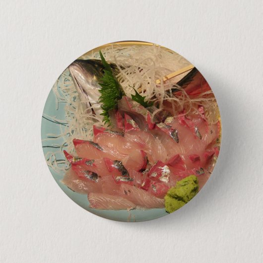 Sashimi 刺身 ... Japans eten Ronde Button 5,7 Cm (Voorkant)