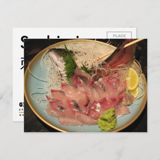 Sashimi 刺 身 ... Japans voedsel Briefkaart (Voorkant / Achterkant)