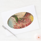 Sashimi 刺 身 ... Japans voedsel Ovale Sticker (Envelop)