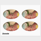 Sashimi 刺 身 ... Japans voedsel Ovale Sticker (Vel)