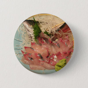 Sashimi 刺 身 ... Japans voedsel Ronde Button 5,7 Cm