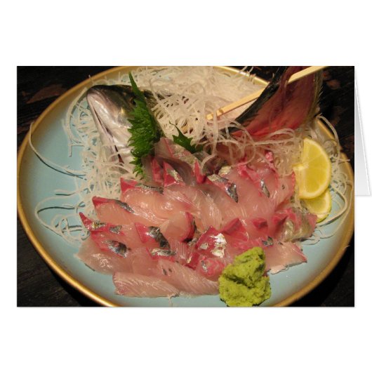 Sashimi 刺 身 Wenskaart (Voorkant Horizontaal)