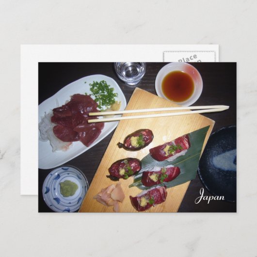 sashimi briefkaart (Voorkant / Achterkant)