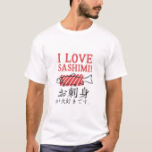 Sashimi FIsh Minimal Foodie T-shirt (Voorkant)