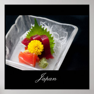 Sashimi in het Japanse Poster