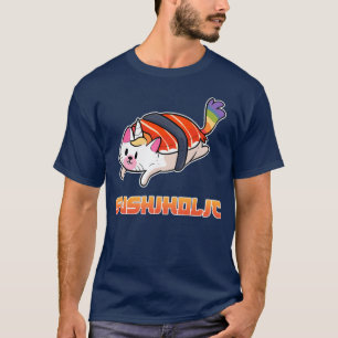 Sashimi Japans eten Chef Sushi Kat Unicorn cadeau T-shirt