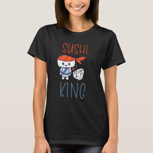 Sashimi Japans eten Sushi King Salmon Sushi T-shirt (Voorkant)
