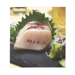 Sashimi Mekajiki Zwaardvis Wasabi Rauw Vers Notitieblok