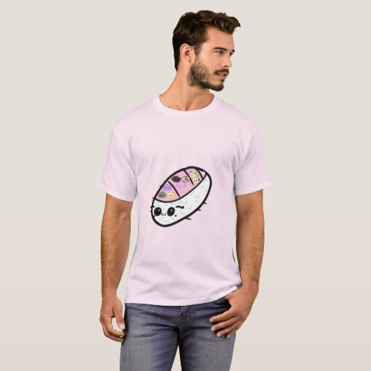 Sashimi Pill Bug Cute Funny Animal Mochis T-shirt (Voorkant volledig)