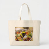 Sashimi Salmon Tuna Fish Seafood Caviar Japans Grote Tote Bag (Voorkant)