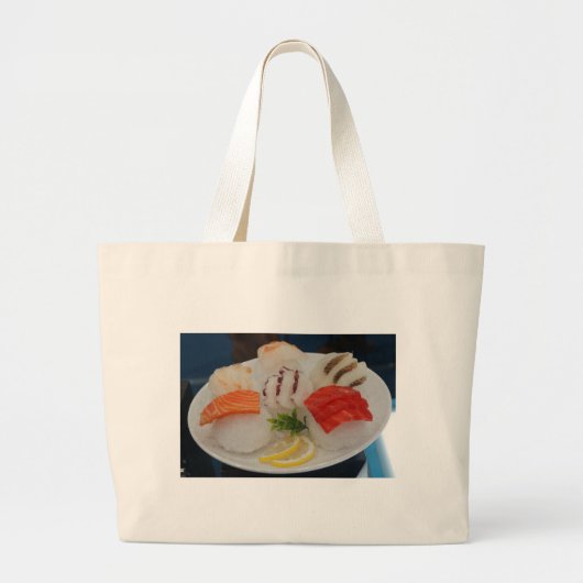 Sashimi Sushi Time Ice Japans Grote Tote Bag (Voorkant)