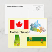Saskatchewan Canada Briefkaart (Voorkant / Achterkant)