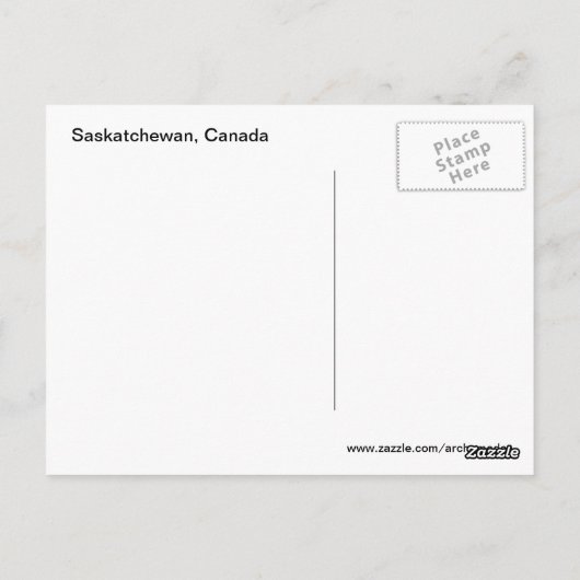 Saskatchewan Canada Briefkaart (Achterkant)