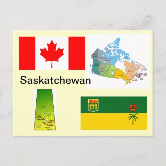 Saskatchewan Canada Briefkaart (Voorkant)