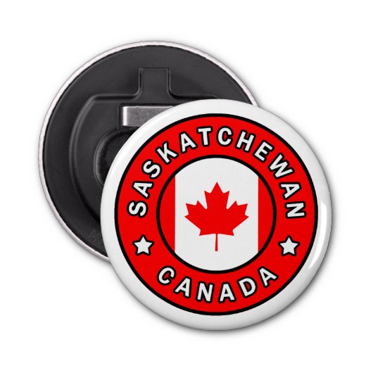 Saskatchewan Canada Button Flesopener (Voorkant)