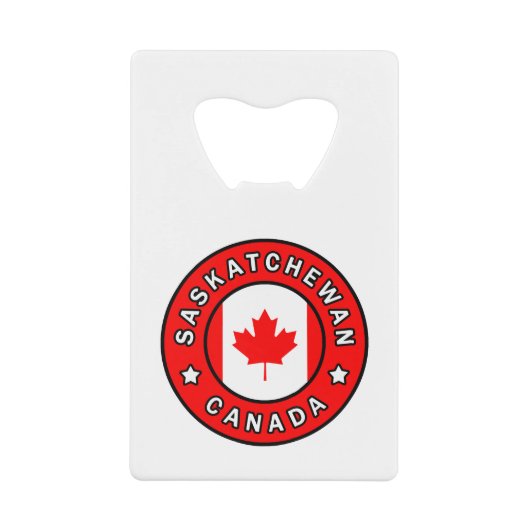 Saskatchewan Canada Creditkaart Flessenopener (Voorkant)