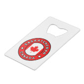 Saskatchewan Canada Creditkaart Flessenopener (Voorkant Gekanteld)