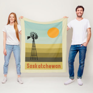 Saskatchewan Canada Fleece Deken