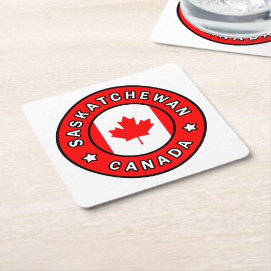 Saskatchewan Canada Kartonnen Onderzetters (Schuin)