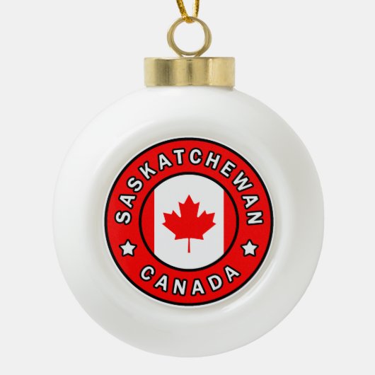 Saskatchewan Canada Keramische Bal Ornament (Voorkant)