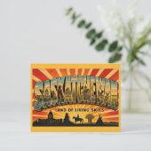 Saskatchewan Canada Land van Levende Hemels Briefkaart (Staand voorkant)