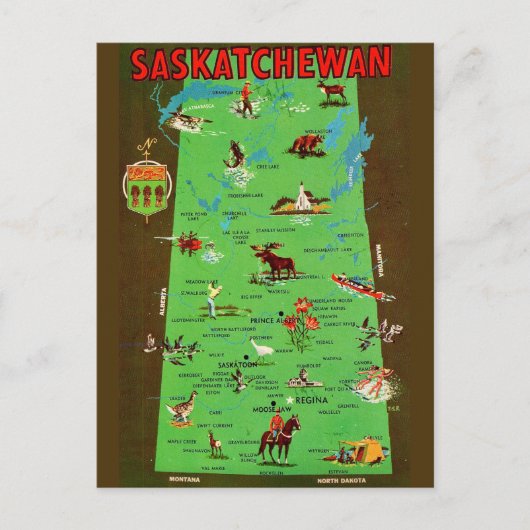 Saskatchewan Canada Oude Ansichtkaart Briefkaart (Voorkant)