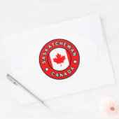 Saskatchewan Canada Ovale Sticker (Envelop)