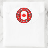 Saskatchewan Canada Ovale Sticker (Tas)