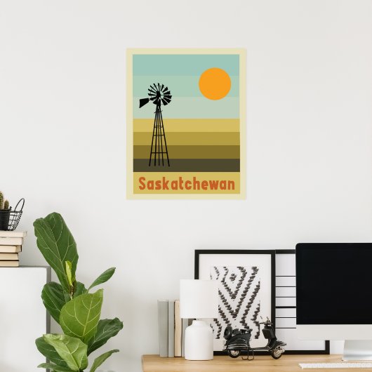 Saskatchewan Canada Poster (Thuiskantoor)