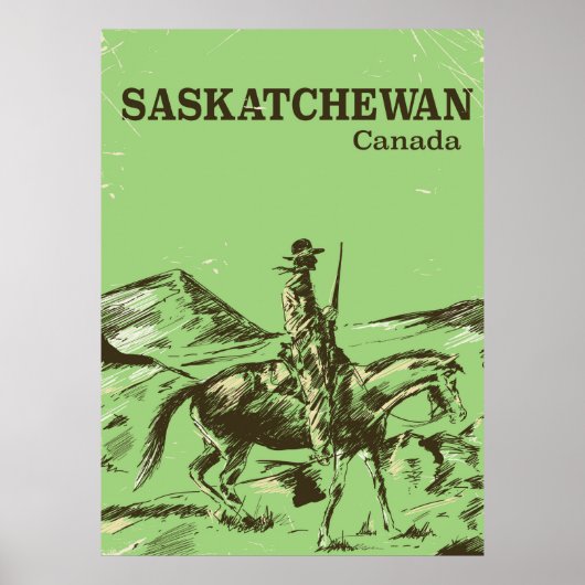 Saskatchewan Canada poster van vintage-reizen (Voorkant)