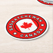 Saskatchewan Canada Ronde Kartonnen Onderzetter (Gebogen)