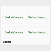 Saskatchewan Canada (tekst logo) Rechthoekige Sticker (Vel)