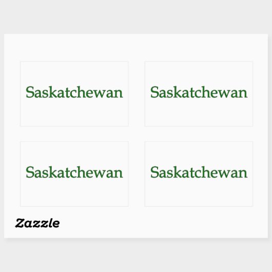 Saskatchewan Canada (tekst logo) Rechthoekige Sticker (Vel)