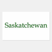 Saskatchewan Canada (tekst logo) Rechthoekige Sticker (Voorkant)