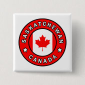 Saskatchewan Canada Vierkante Button 5,1 Cm (Voorkant)