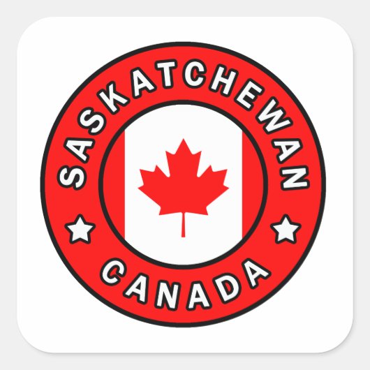 Saskatchewan Canada Vierkante Sticker (Voorkant)