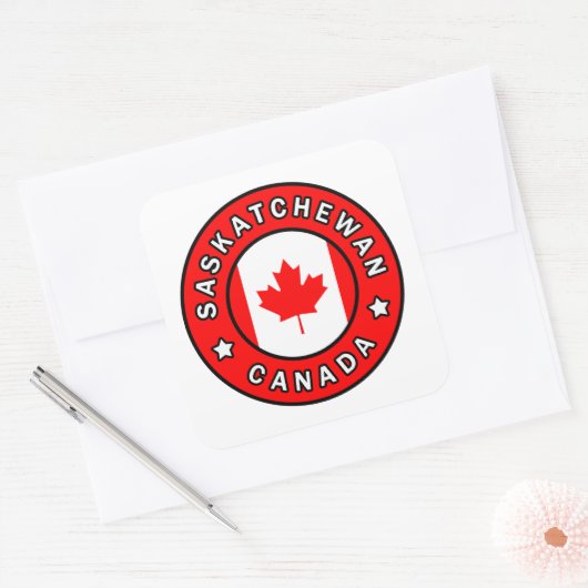 Saskatchewan Canada Vierkante Sticker (Envelop)