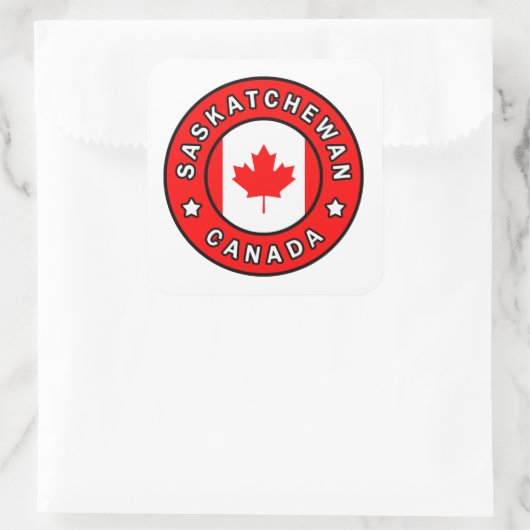 Saskatchewan Canada Vierkante Sticker (Tas)