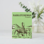 Saskatchewan Canada vintage reisposter Briefkaart (Staand voorkant)