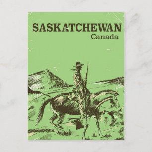 Saskatchewan Canada vintage reisposter Briefkaart