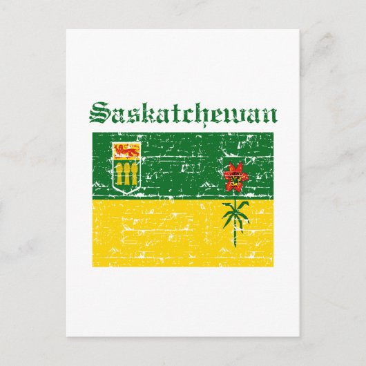 Saskatchewan Canada Vlagontwerp Briefkaart (Voorkant)