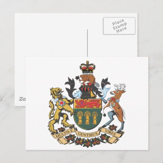 Saskatchewan (Canada) Wapenkarton Briefkaart (Voorkant / Achterkant)