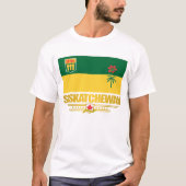 Saskatchewan Flag Apparel T-shirt (Voorkant)