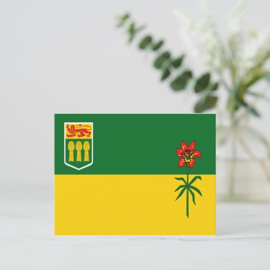 Saskatchewan Flag Briefkaart (Staand voorkant)
