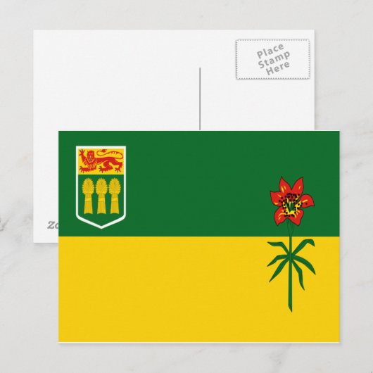 Saskatchewan Flag Briefkaart (Voorkant / Achterkant)