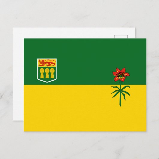 Saskatchewan Flag Briefkaart (Voorkant / Achterkant)