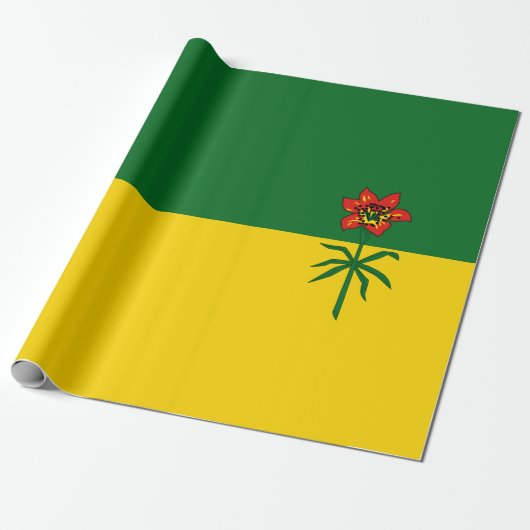 Saskatchewan Flag Cadeaupapier (Uitgerold)